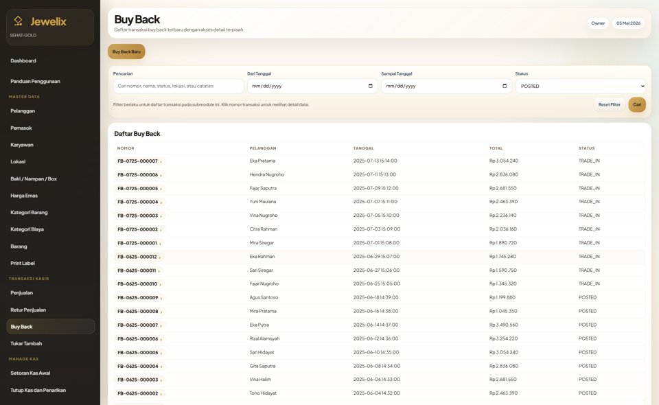 Screenshot fitur buyback dan trade-in Jewelix